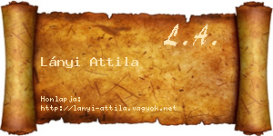 Lányi Attila névjegykártya