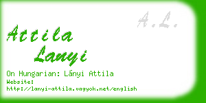 attila lanyi business card